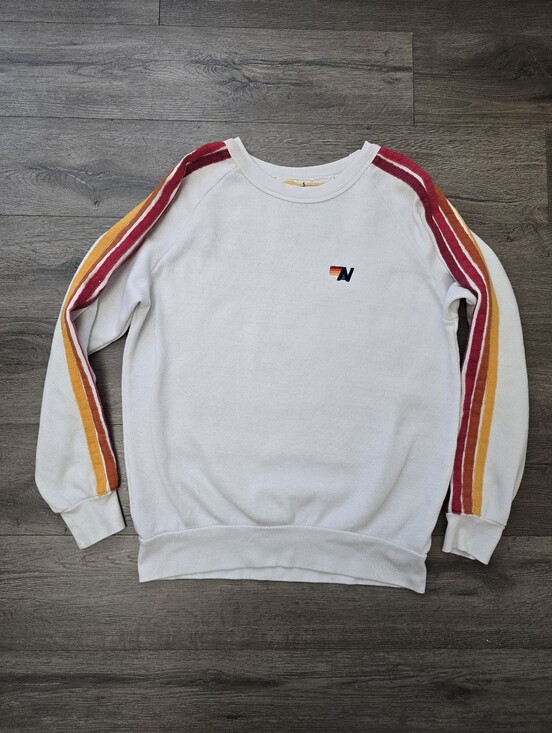 Aviator Nation Tops - Aviator Nation Vintage Style Rainbow Stripe Sleeves Small